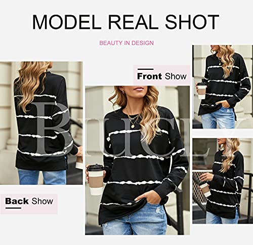 Tie Dye Striped Oversized Sweatshirt