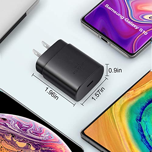 25W Super Fast USB C Wall Charger with 5FT Type C Cable for Samsung Galaxy and Note
