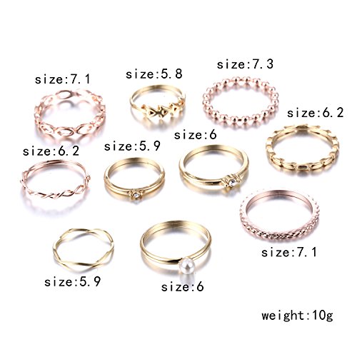 RINHOO FRIENDSHIP Crystal Ring Set