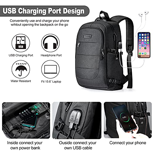 Anti-Theft Travel Laptop Backpack, (15.6 in)