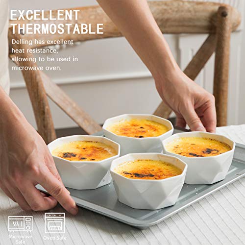 Geometric Porcelain Ramekins by Delling - Set of 6