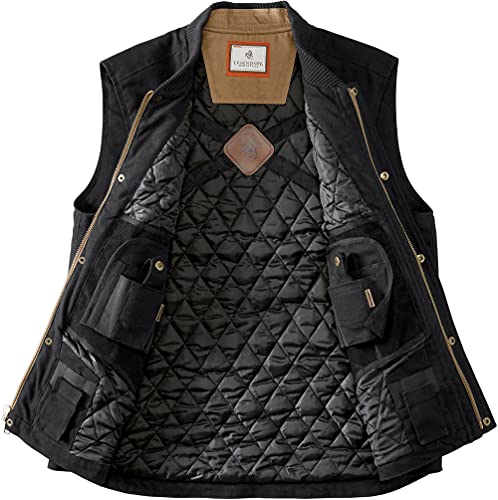 Legendary Whitetails Men's Standard Conceal and Carry Canvas Crosstrail Vest, Black, Medium
