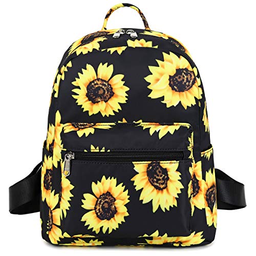 Small Black Sunflower Backpack Purse