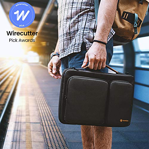 tomtoc 360 Protective Laptop Shoulder Bag for 13-inch MacBook Air 2018-2021 M1/A2337 A2179, MacBook Pro 13.3 2016-2021 M1/A2338 A2251, 12.3 Surface Pro 8/X/7+/7/6/5, Waterproof Notebook Case Sleeve