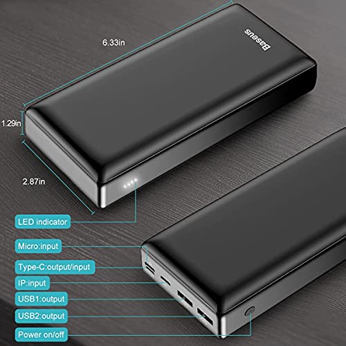 Baseus 30000mAh USB C Portable Charger for Cell Phones and Tablets