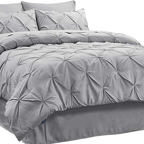 Bedsure Pintuck Queen Bed Set