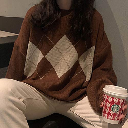 Geometric Argyle Sweater