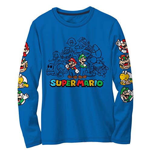 Super Mario Boys Graphic Tee, Blue, 5-6