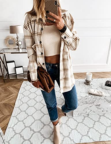 Vintage Plaid Button Down Coat