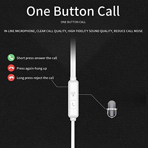 Wired Earbuds with Microphone and Bass
