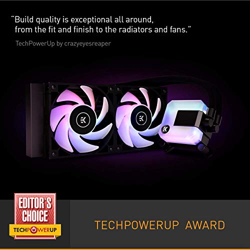 EK 240mm AIO D-RGB CPU Liquid Cooler with High-Performance PMW Fans