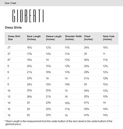 Gioberti Boys' Long Sleeve Dress Shirt, Black, 14