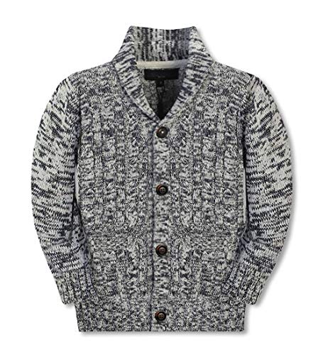 Gioberti Boy's Shawl Collar Cardigan Sweater, Gray
