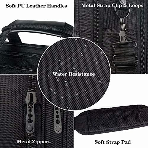 17 inch Laptop Bag, Travel Briefcase with Organizer, Expandable Large Hybrid Shoulder Bag, Water Resistant Business Messenger Briefcases for Men and Women Fits 17 15.6 Inch Laptop, Computer, Tablet