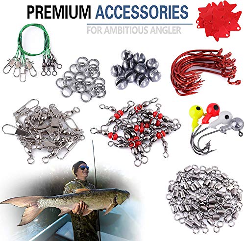 Fishing Accessories Kit - 263pcs Tackle Box for Freshwater and Saltwater Fishing by PLUSINNO