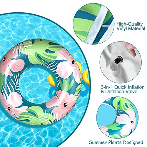 BOMPOW Jungle Leaves Inflatable Pool Float
