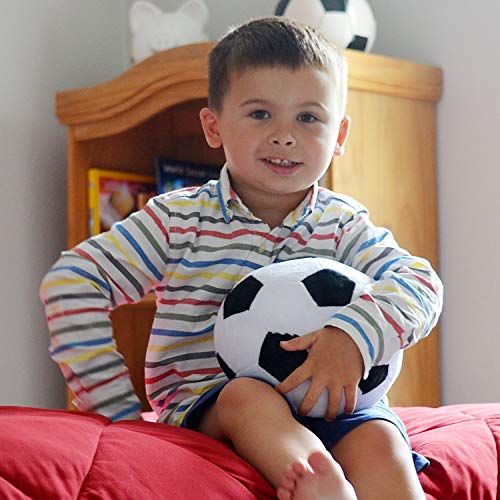 T PLAY Plush Soccer Balls Fluffy Stuffed Soccer Ball Plush Pillow Soft Plush Soccer Ball Pillow Durable Soccer Ball Stuffed Toy Stuff Soccerball Gift for Kids Boy Baby 7