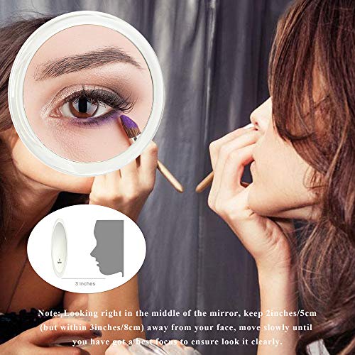 20x Magnifying Mirror with Suction Cups and Accessories