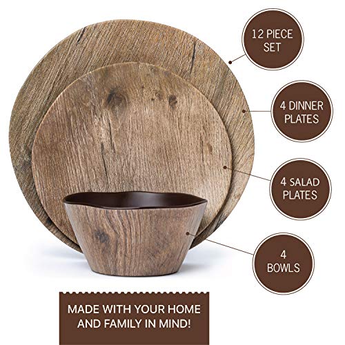 Melamine Dinnerware Set - 12 pcs