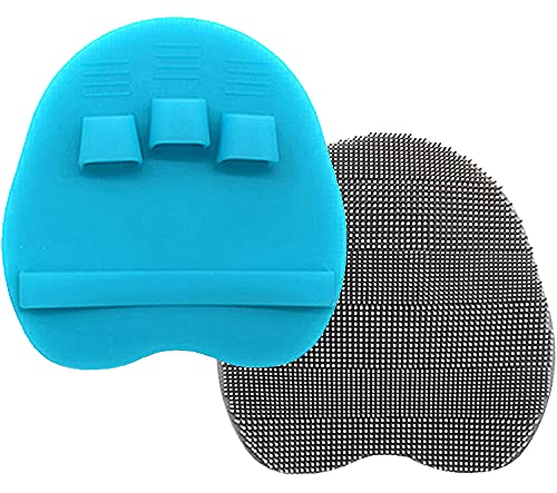 2 Pack Soft Silicone Shower Brush, Body & Face & Short Hair Wash