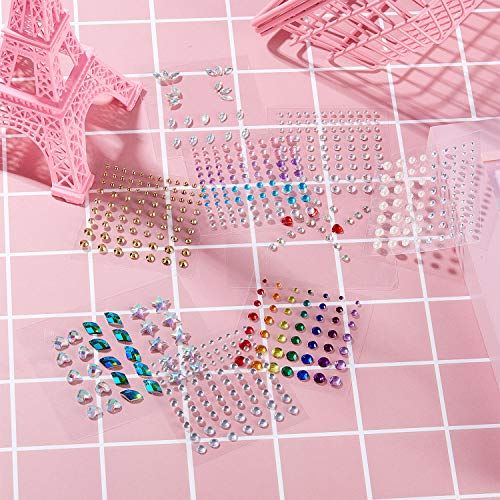 9 Sheets Eye Body Face Gems Rhinestone Stickers