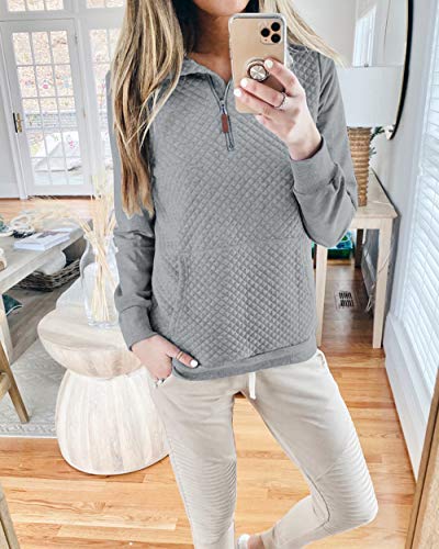 Quilted Pattern Zipper Sweatshirt