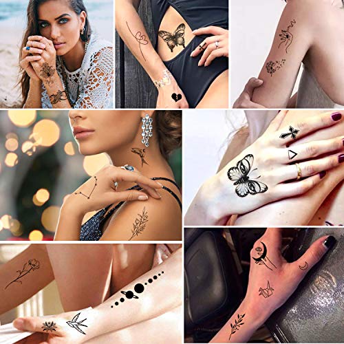 Yazhiji 49 Sheets Sexy Flowers Temporary Tattoos