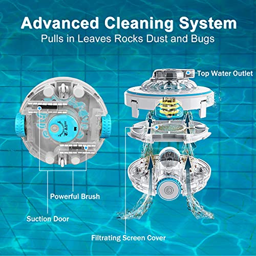Bigzzia Waterproof Cordless Robotic Pool Cleaner