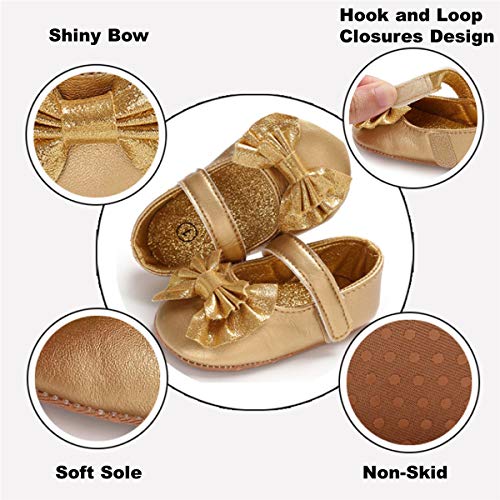 Bowknot Mary Jane Flats: Baby Girls' First Walkers by Benhero