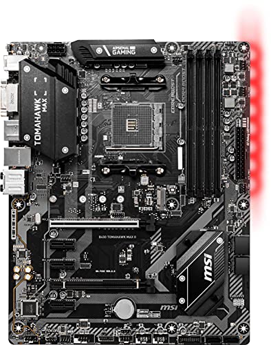 MSI Arsenal Gaming AMD Ryzen 2ND and 3rd Gen AM4 M.2 USB 3 DDR4 DVI HDMI Crossfire ATX Motherboard (B450 TOMAHAWK MAX II)