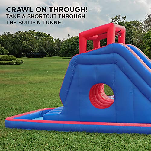 Deluxe Inflatable Water Slide Park: Outdoor Fun with Climbing Wall, Slide, Bouncer & Splash Pool