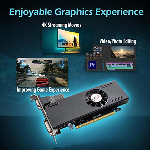 SAPLOS Radeon RX 550 Graphics Card, 4GB, 4k@60Hz Output, Computer GPU
