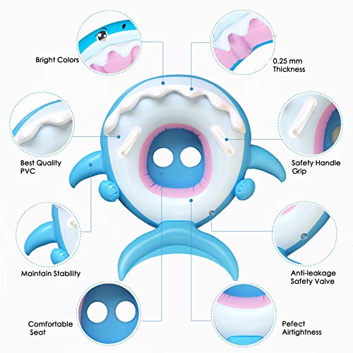 Inflatable Shark Canopy Baby Float Swimming Pool
