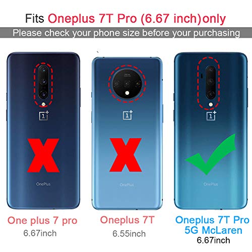 KEZiHOME OnePlus 7T Pro Leather Wallet Case with RFID Blocking