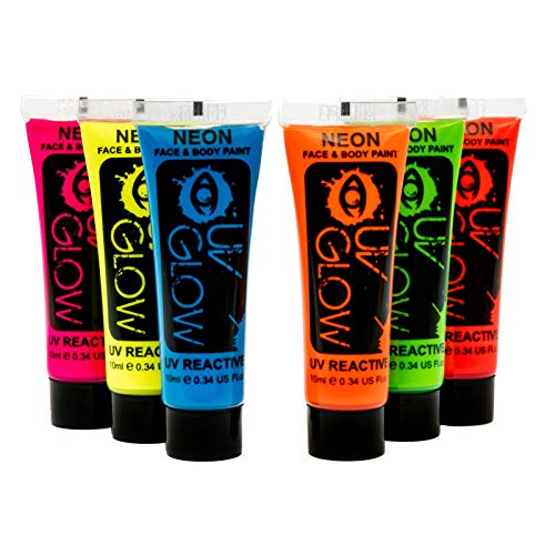 UV Glow Blacklight Face and Body Paint Set