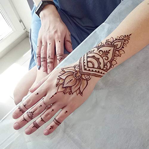 DIVAWOO 12 Sheet Henna Tattoo Stencils