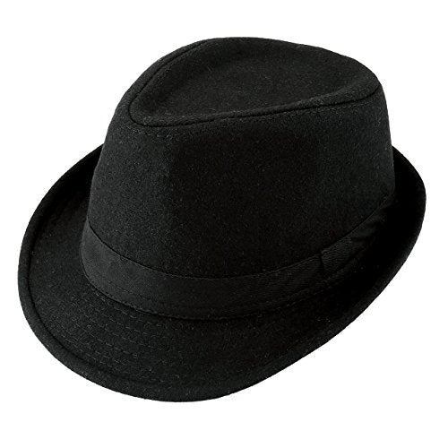 Unisex Classic Manhattan Fedora Hat with Black Band