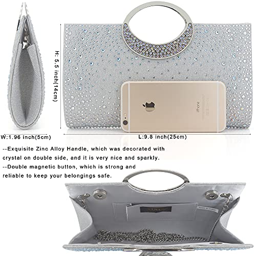 Dexmay Crystal Handle Evening Bag