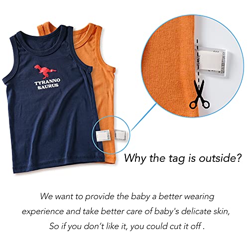 Evercute Baby Toddler Boys Tank Tops 4 Pack