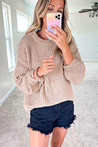 Solid Color Knit Sweater
