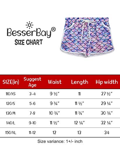Soft Tropical Floral Boardshorts for Girls (BesserBay)