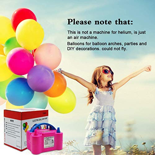 IDAODAN Portable Dual Nozzle Rose Red 110V 600W Electric Balloon Blower Pump/Electric Balloon Inflator For Decoration