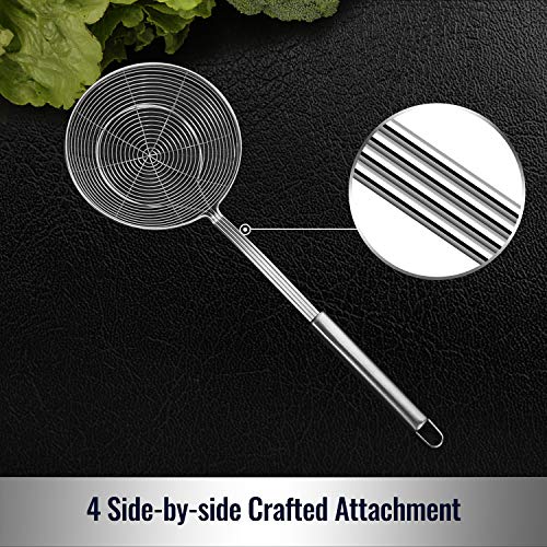 Solid Stainless Steel Spider Skimmer Ladle