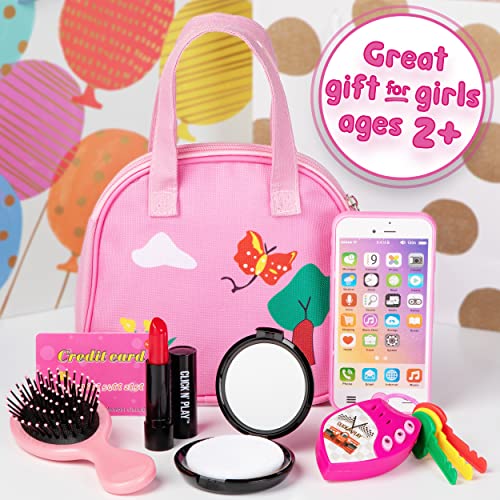 Click N' Play Purse Toy for 2-3 Year Old Girls - 8 Pieces