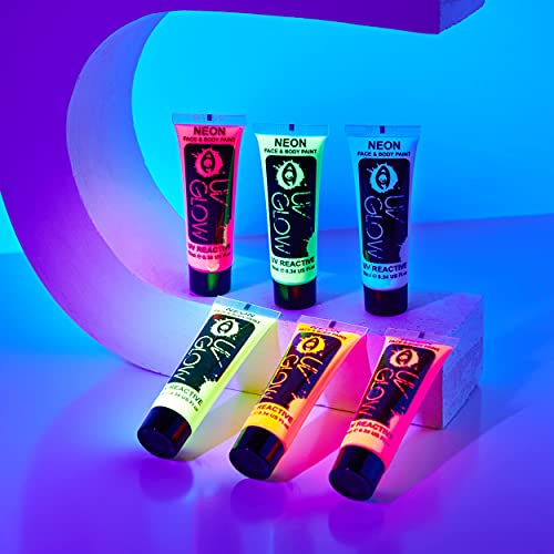 UV Glow Blacklight Face and Body Paint Set