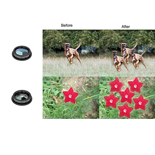 11 in 1 Phone Camera Lens Kit - Fisheye, Wide Angle, Macro, Zoom, Filters - Compatible with iPhone, Samsung, and Most Smartphones
