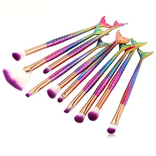 Tenmon Mermaid Eye Makeup Brushes Set