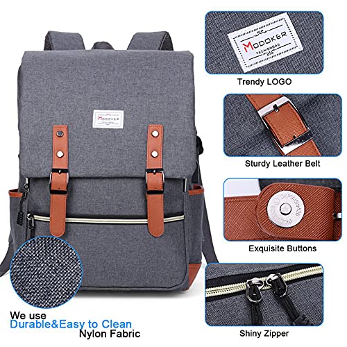 Modoker Vintage Laptop Backpack (15 in)