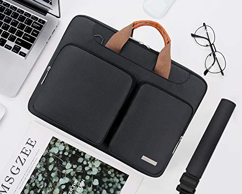 Lacdo 360° Protective Laptop Shoulder Bag Sleeve Case for 13 Inch New MacBook Air | MacBook Pro Touch Bar 2016-2021 | Surface Book 3 2 | MacBook Pro Retina 2012-2015 | 13