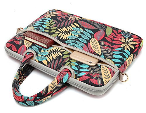 14 Inch 14.1 Inch Laptop Forest series Black Messenger Bag Case Sleeve